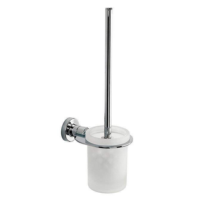 Venice Chrome Wall Mounted Toilet Brush & Holder Large Image