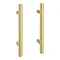 Venice Corner Gloss White Cabinet Vanity Unit with Brushed Brass Handles  Profile Large Image