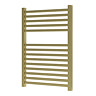 Venice Cubo Heated Towel Rail - Brushed Brass (690 x 500mm)