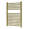 Venice Cubo Heated Towel Rail - Brushed Brass (690 x 500mm)