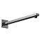 Venice Cubo 355mm Square Wall Mounted Fixed Shower Arm - Brushed Gun Metal Large Image