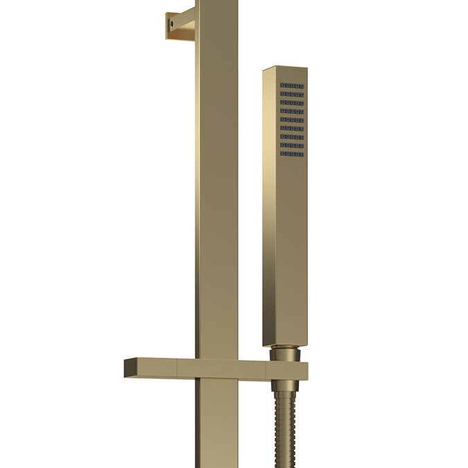 Venice Cubo Brushed Brass Modern Slider Rail Kit  Profile Large Image