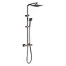 Venice Cubo Brushed Gun Metal Modern Thermostatic Shower