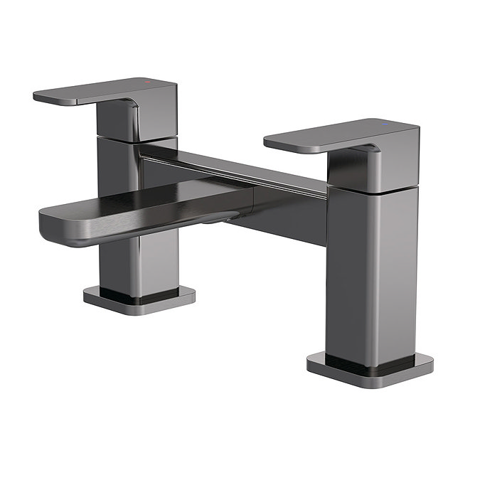 Venice Cubo Gunmetal Grey Bath Filler Large Image