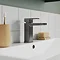 Venice Cubo Gunmetal Grey Mono Basin Mixer with Push Button Waste  Profile Large Image