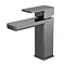 Venice Cubo Gunmetal Grey Mono Basin Mixer with Push Button Waste Large Image