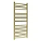 Venice Cubo Heated Towel Rail - Brushed Brass (1110 x 500mm) Large Image