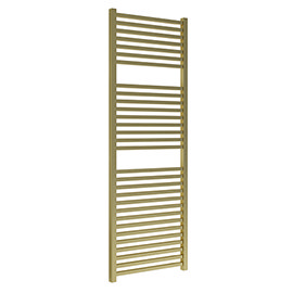 Venice Cubo Heated Towel Rail - Brushed Brass (1420 x 500mm) Medium Image