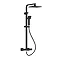 Venice Cubo Matt Black Modern Thermostatic Shower  Profile Large Image