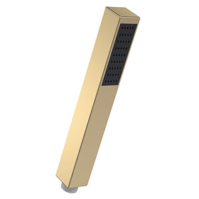 Venice Cubo Minimalist Square Handset - Brushed Brass Large Image