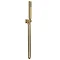 Venice Cubo Square Outlet Elbow with Parking Bracket & Shower Handset - Brushed Brass  Profile Large