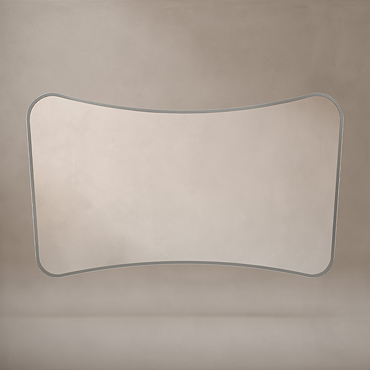 Venice Delphine 1200 x 700mm Curved Mirror – Brushed Nickel