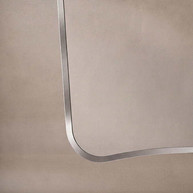 Venice Delphine 600 x 900mm Curved Mirror – Brushed Nickel
