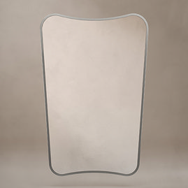 Venice Delphine 600 x 900mm Curved Mirror – Brushed Nickel