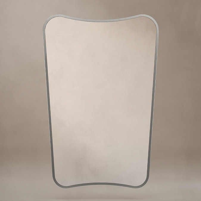 Venice Delphine 600 x 900mm Curved Mirror – Brushed Nickel