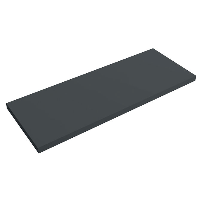 Venice Floating Basin Shelf (Gloss Grey - 1200mm Wide) incl. 2 Round Basins  Profile Large Image