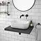 Venice Floating Basin Shelf (Gloss Grey - 600mm Wide)  Standard Large Image