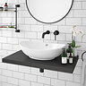 Venice Floating Basin Shelf (Gloss Grey - 800mm Wide)  Profile Large Image