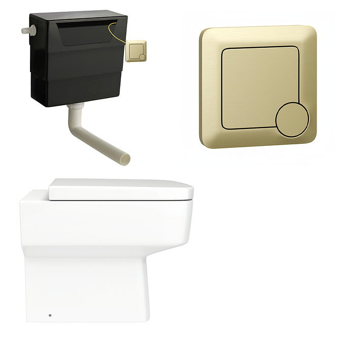 Venice Fluted 1100mm Green Combination Unit with Matt White Stone Basin - Brushed Brass Handles & Flush, Square Pan