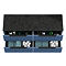 Venice Fluted 1205mm Blue Wall Hung Vanity Unit - 4 Drawers, Sparkling Black Worktop & Matt Black Handles
