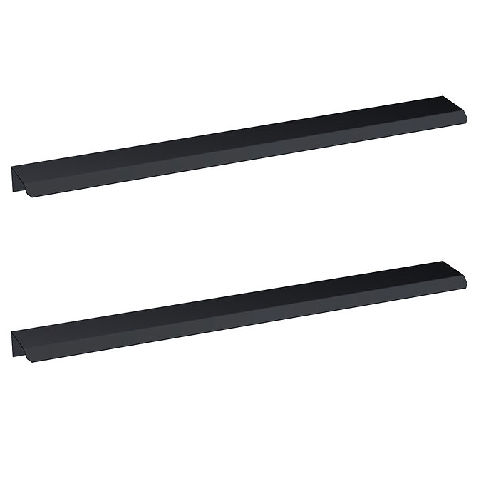 Venice Fluted 1205mm Blue Wall Hung Vanity Unit - 4 Drawers, Sparkling Black Worktop & Matt Black Handles