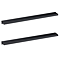 Venice Fluted 1205mm Blue Wall Hung Vanity Unit - 4 Drawers, Sparkling Black Worktop & Matt Black Handles