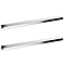 Venice Fluted 1205mm White Vanity Unit - Wall Hung 4 Drawer Unit with Sparkling Black Worktop & Chrome Handles