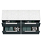 Venice Fluted 1205mm Satin Anthracite Vanity Unit - Wall Hung 4 Drawer Unit with Sparkling White Worktop & Chrome Handles