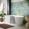 Venice Fluted 1700 x 790mm Double Ended Freestanding Bath Gloss White with Waste