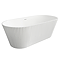 Venice Fluted 1700 x 790mm Double Ended Freestanding Bath Gloss White