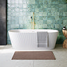 Venice Fluted 1700 x 790mm Double Ended Freestanding Bath Gloss White with Waste