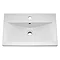 Venice Fluted 500mm Blue Vanity Unit - Wall Hung Single Drawer Unit with Chrome Handle Profile Larg