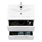 Venice Fluted 600mm White 2 Drawer Wall Hung Vanity Unit with Chrome Handles