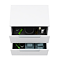 Venice Fluted 600mm White Vanity Unit - Wall Hung 2 Drawer Unit with Worktop & Chrome Handles