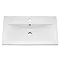 Venice Fluted 800mm White Vanity Unit - Wall Hung Single Drawer Unit with Chrome Handle  Profile Large Image