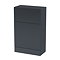 Venice Fluted Anthracite Complete Toilet Unit with Pan, Cistern + Matt Black Flush