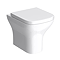 Venice Fluted Anthracite Complete Toilet Unit with Pan, Cistern + Matt Black Flush