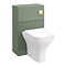 Venice Fluted Green Complete Toilet Unit with Pan, Cistern + Brushed Brass Flush