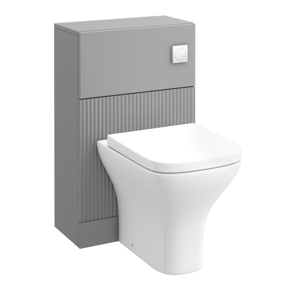 Venice Fluted Grey Complete Toilet Unit with Pan, Cistern + Chrome ...