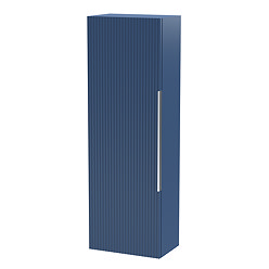 Venice Fluted Wall Hung Tall Storage Cabinet - Blue Large Image