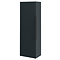 Venice Fluted Wall Hung Tall Storage Cabinet - Satin Anthracite with Matt Black Handle