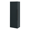 Venice Fluted Wall Hung Tall Storage Cabinet - Satin Anthracite with Matt Black Handle