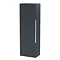 Venice Fluted Wall Hung Tall Storage Cabinet - Satin Anthracite  Large Image