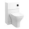 Venice Fluted White Complete Toilet Unit with Pan, Cistern + Matt Black Flush