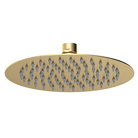 Venice Giro 200mm Round Fixed Shower Head - Brushed Brass Medium Image