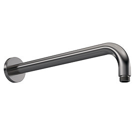 Venice Giro 355mm Round Wall Mounted Fixed Shower Arm - Brushed Gun Metal Large Image