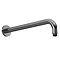 Venice Giro 355mm Round Wall Mounted Fixed Shower Arm - Brushed Gun Metal  Large Image