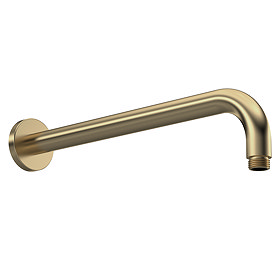 Venice Giro 410mm Wall Mounted Shower Arm - Brushed Brass Large Image