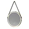 Arezzo Brushed Brass 600mm Round LED Illuminated Anti-Fog Bathroom Mirror  Profile Large Image