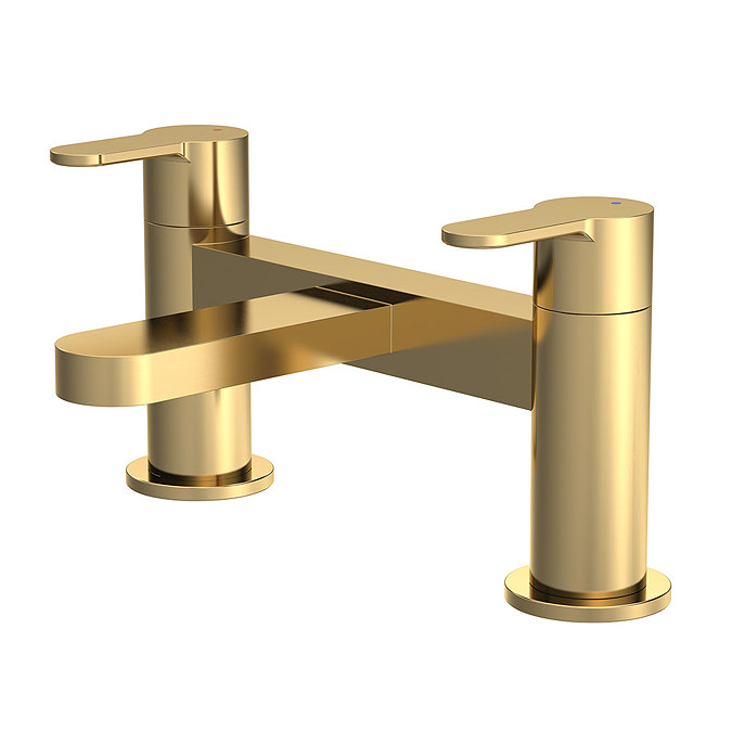 Venice Giro Brushed Brass Bath Filler Large Image